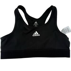 Adidas Youth Sports Bra Girls 10/12 Medium Black AeroReady